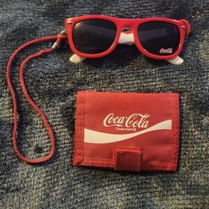 Vintage Coca Cola Red Sunglasses and Wallet